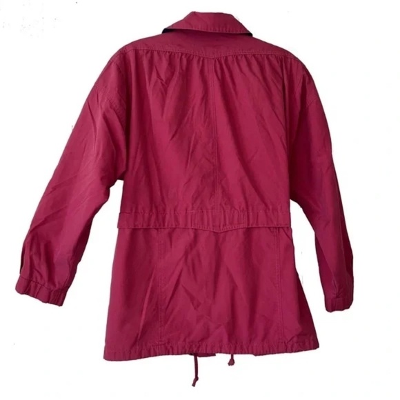 London Fog | Pink Zip Front Utility Jacket, Medium - Picture 2 of 7